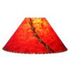 Handmade paper lamp shades with natural buttons and leather lacing from Rustic Artistry