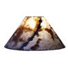 Handmade paper lamp shades with natural buttons and leather lacing from Rustic Artistry