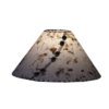 Handmade paper lamp shades with natural buttons and leather lacing from Rustic Artistry