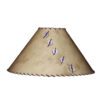 Handmade paper lamp shades with natural buttons and leather lacing from Rustic Artistry