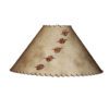 Handmade paper lamp shades with natural buttons and leather lacing from Rustic Artistry