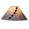 Handmade paper lamp shades with natural buttons and leather lacing from Rustic Artistry