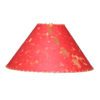 Handmade paper lamp shades with natural buttons and leather lacing from Rustic Artistry