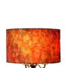 Handmade paper lamp shades with natural buttons and leather lacing from Rustic Artistry