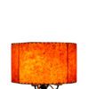Handmade paper lamp shades with natural buttons and leather lacing from Rustic Artistry