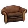 Soft Distressed Leather and Intricate Tooling on Western Chair, Fully Customizable | Western furniture and decor from RusticArtistry.com