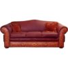 Tucson hand tooled western leather sofa