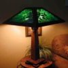Mission craftsman arts and crafts mica lamp