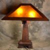 Mission craftsman arts and crafts mica lamp