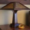 Mission craftsman arts and crafts mica lamp