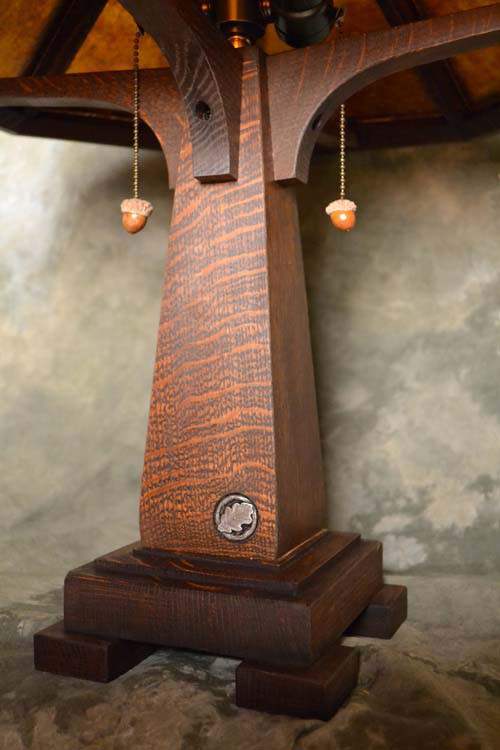 Craftsman Table Lamp Mission Style, Prairie Style Pillar Accent Table Lampe