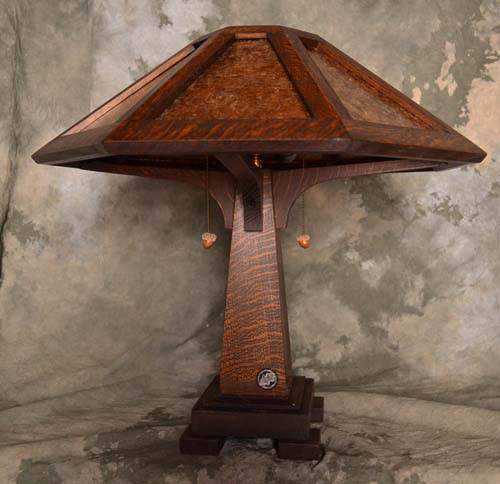 mission craftsman arts and crafts mica lamp