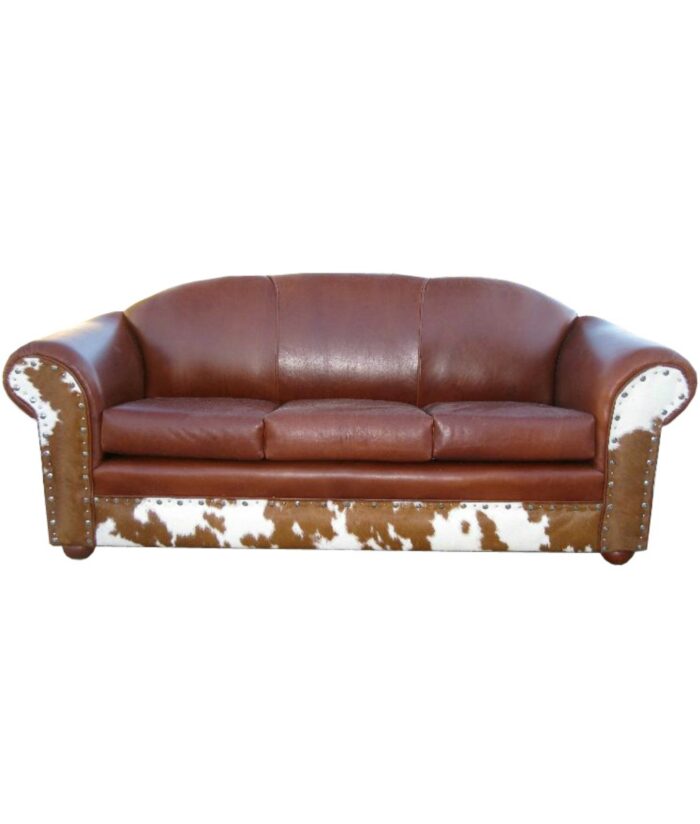 leather and cowhide couch