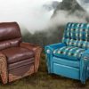 Western Southwestern style leather recliners
