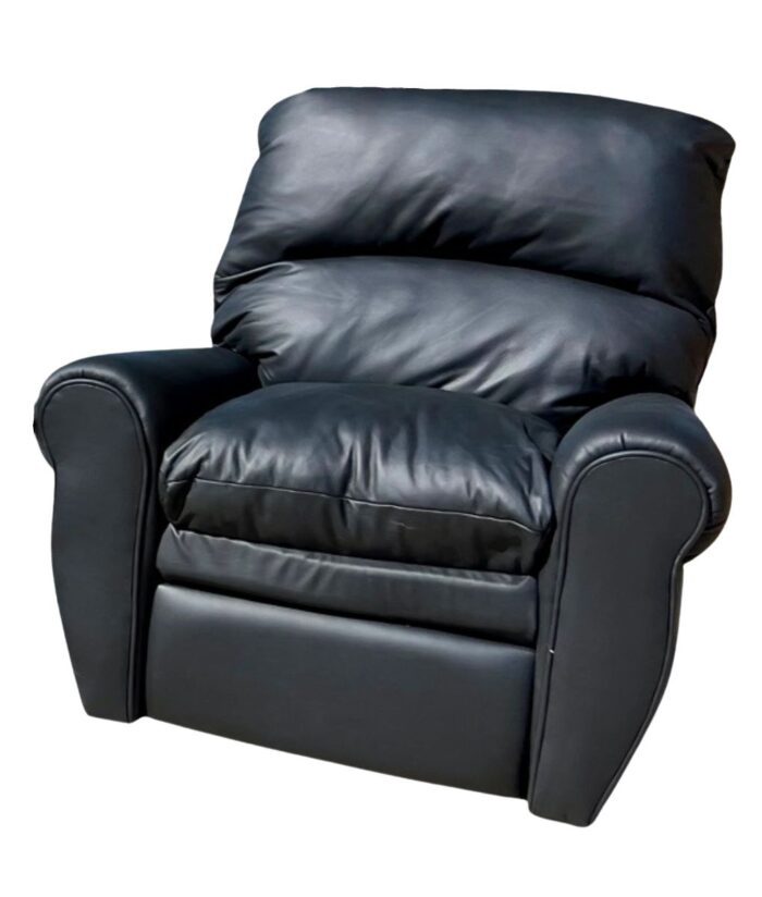 black leather recliner