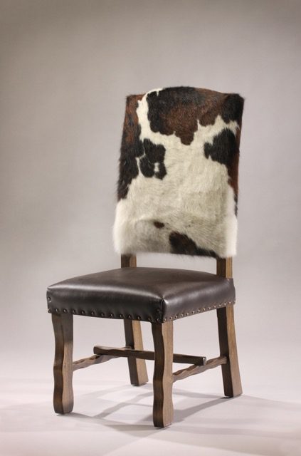 Cowhide and Leather Dining Chair | Rustic Chic Furniture and Decor from RusticArtistry.com