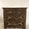 willow twig inlay dresser with antler handles
