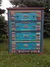 Colorful Quirky 4-drawer Painted Wood Dresser is Like a Box of Crayons