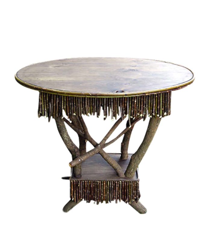 Round Walnut & Willow Table