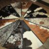 rustic western Christmas tree skirt cowhide