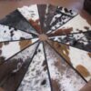Rustic western Christmas tree skirt cowhide