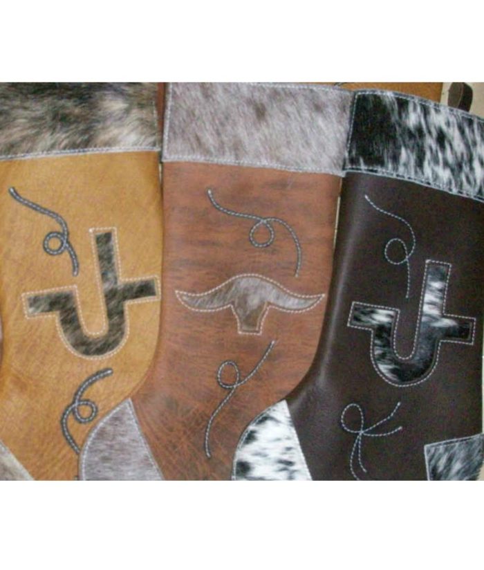 Examples of custom brands on Christmas stockings