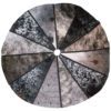 cowhide Christmas tree skirt - 12 panels