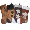 Cowhide Christmas stockings group