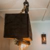 Rustic Wood Beam Chandelier with Edison Bulbs, Rope & Pulley - Image 7