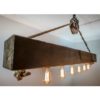 reclaimed wood beam barnwood chandelier