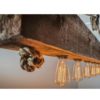 Rustic 6' reclaimed wood beam chandelier