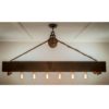 Rustic cabin decor wood beam chandelier