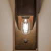 Rustic wall sconce with Edison bulb