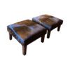 square cowhide ottoman