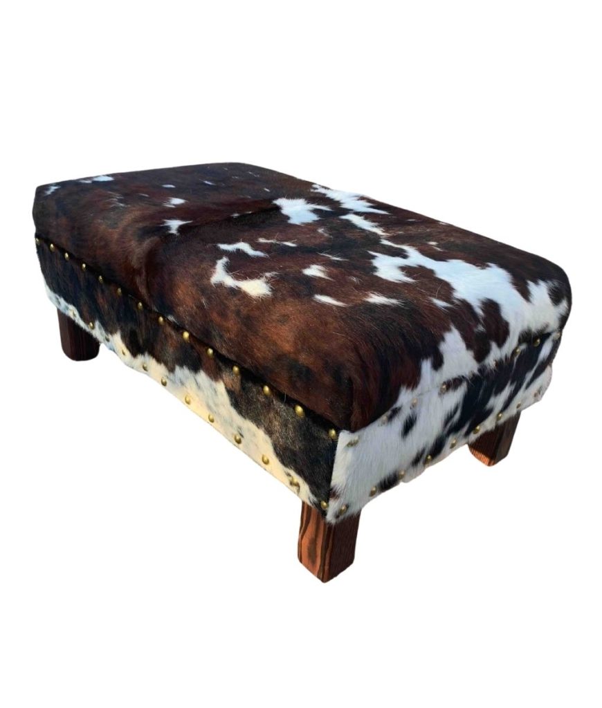 Cowhide Ottoman Coffee Table Made To Any Size You Need