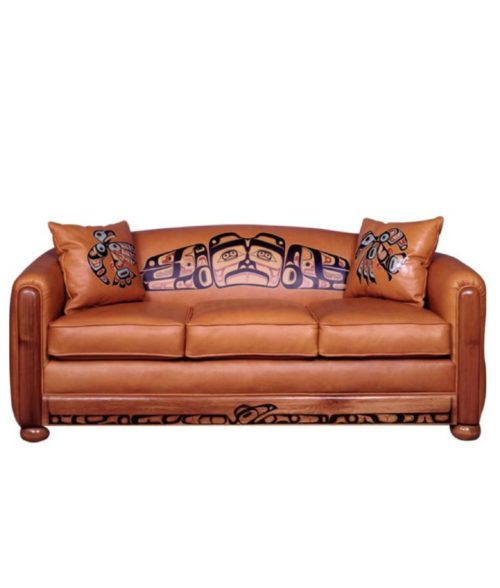 Handcrafted Northwest Native Tribal Sofa