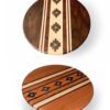 Walnut or Cherry Wood Lazy Susan with inlay