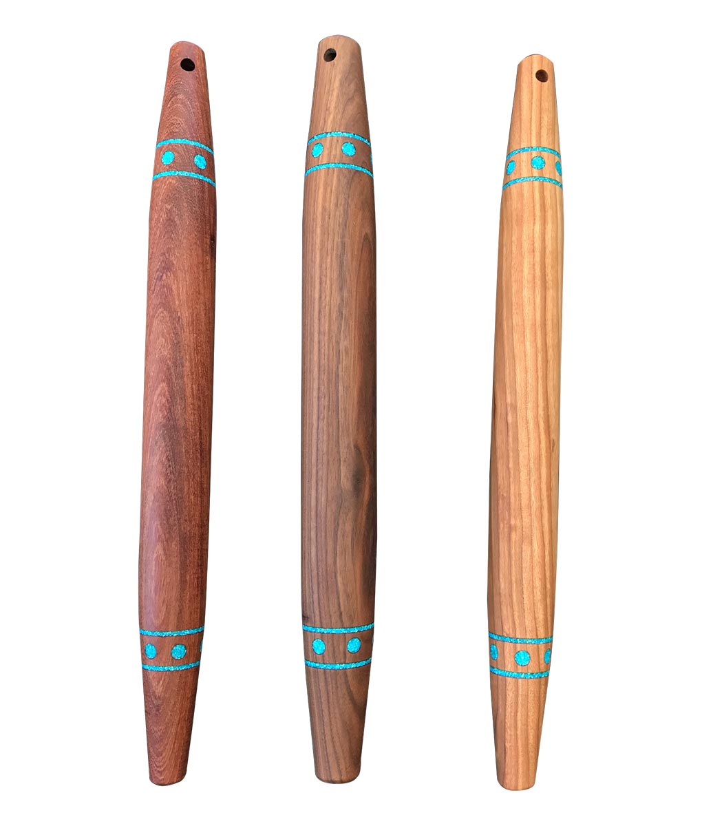 french-wood-rolling-pin-with-tapered-ends-and-inlaid-turquoise