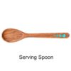 Wood Utensils with Turquoise Inlay - Image 2