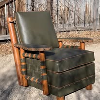 Molesworth Club Chair | Basketweave Leather Sides - Image 3