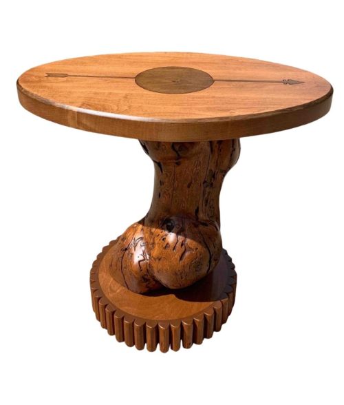 Oval or round Molesworth side table with burl base