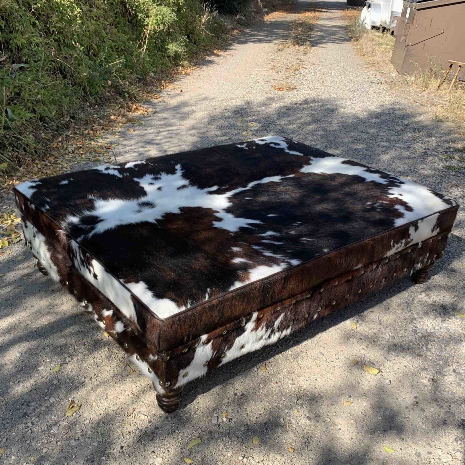 Cowhide Ottoman Coffee Table Made to Any Size You Need