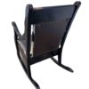 back view cowhide and leather rocker