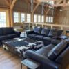 extra large cowhide ottoman coffee table
