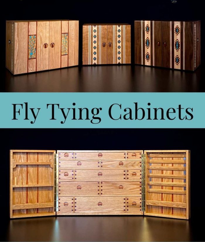 Fly tying cabinets for fly fishermen
