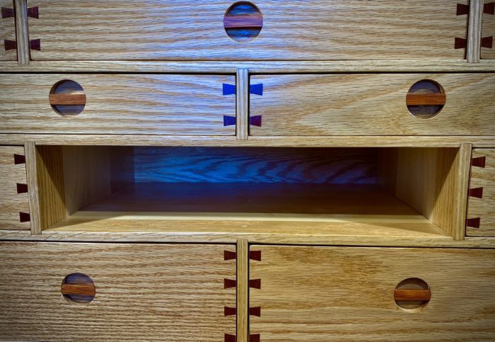 drawer spaces are fully finished