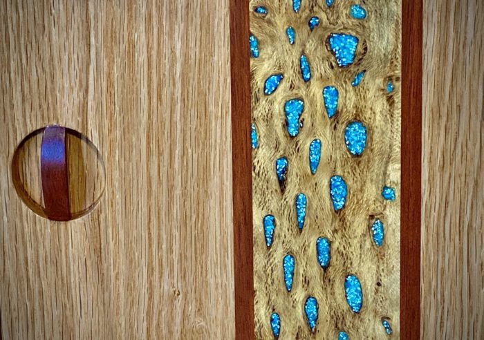 fly tying cabinet 1 turquoise inlay detail