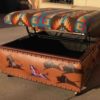 Leather Storage Ottoman with No-Tip Lift Top - Image 2