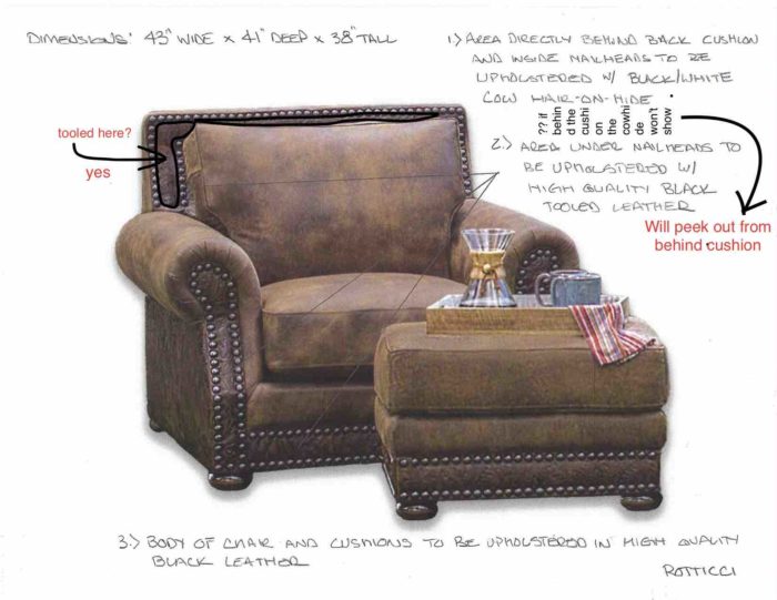 Custom Armchairs and Ottoman for Tom Rotticci - Image 4