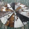 cowhide Christmas tree skirt